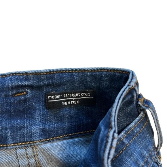 Sanctuary Denim Modern Straight Crop High Rise Belted Tie Waist Jeans - size 28 - Picture 7 of 15